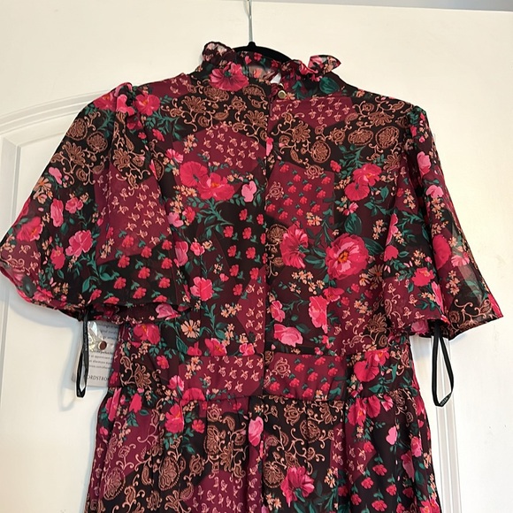 Julia Jordan Floral Midi Dress - Size 2 - Picture 7 of 9